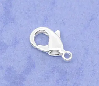 

DoreenBeads silver color Lobster Clasps. Fits 10x5mm, sold per packet of 4 2017 new