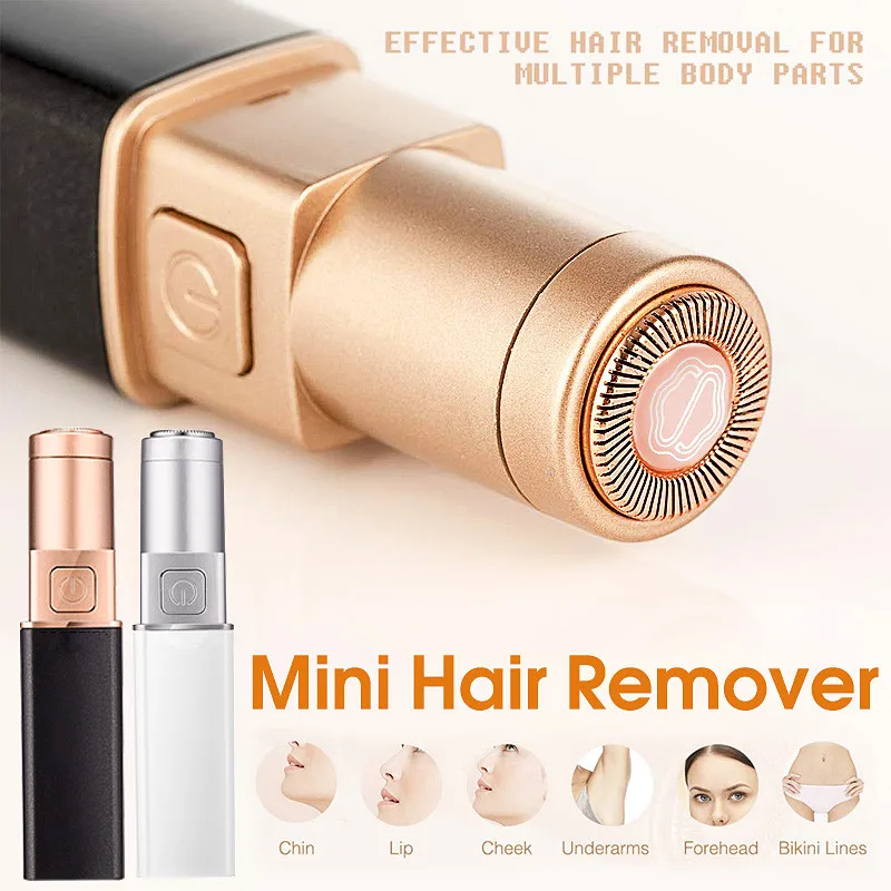 

Female Mini Electric Epilator Lipstick Shape Shaving Shaver Lady Bikini Body Face Neck Leg Hair Remover For Women Painless