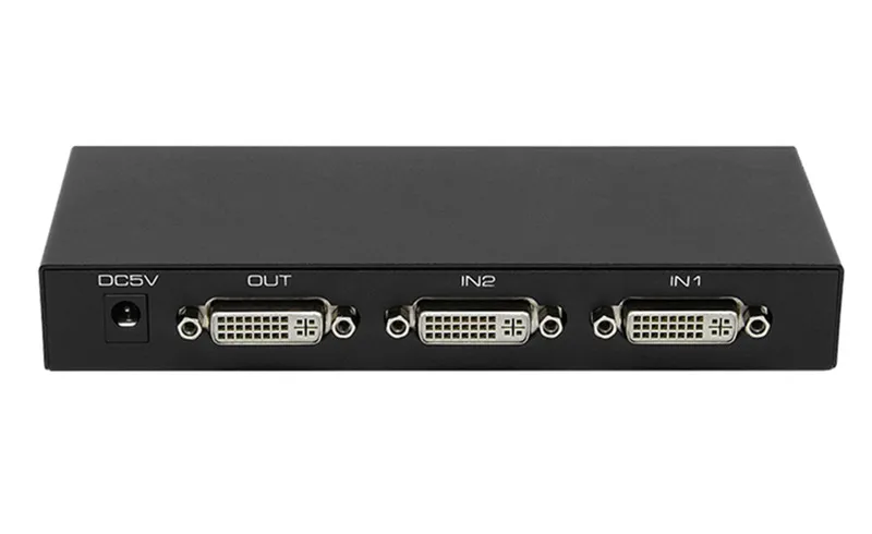 T 4K 3D 1080P DVI Switch 2x1 Switcher Adapter DVI-D Female Connector IR Extender DTS AC3 DSD For CCTV PC DVD Camera Free Shipping (2)