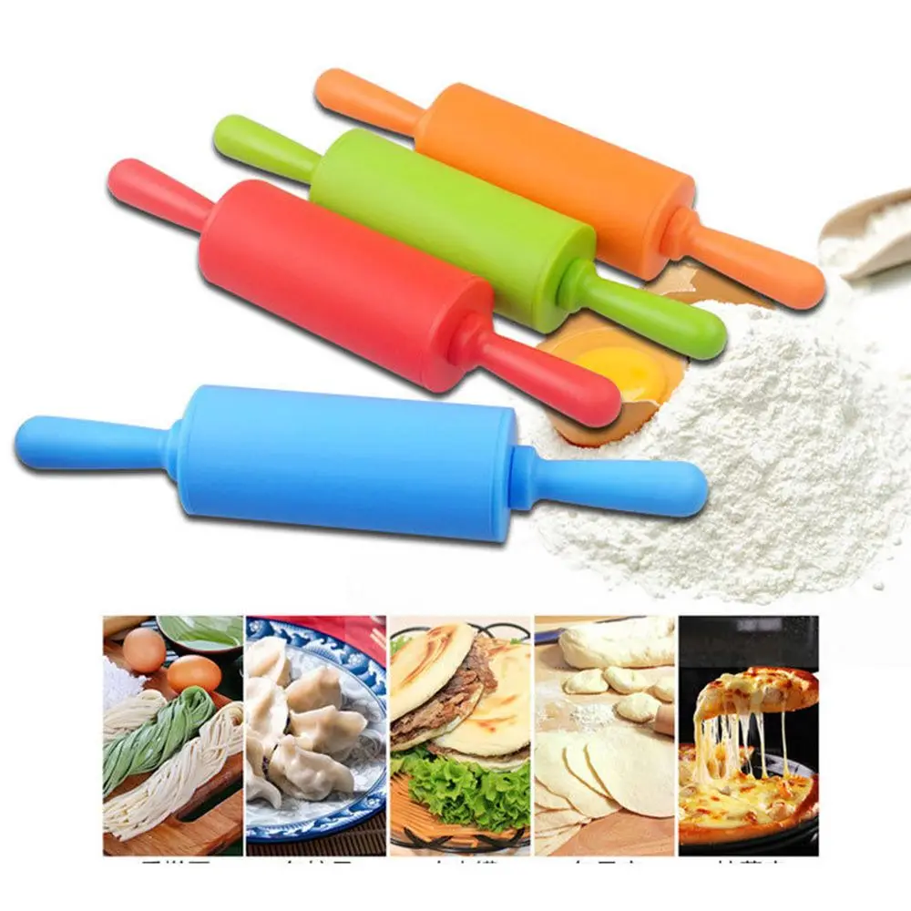 1 Pc Kitchen Silicone Non Stick Rolling Pin Baking Pastry Tool Dough