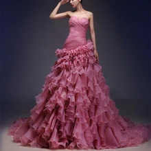 Galaxy Rosa Ballkleid Abendkleid 2016 Vestidos Galaxy Falten Liebsten Formale Kleider Abend Tragen Gericht Zug