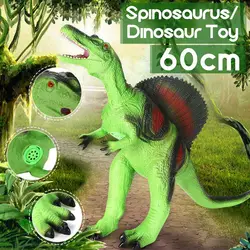 3D Jurassic большой спинозавр динозавр игрушка мягкая пластиковая звуковая модель животного экшн-игрушка Детские игрушечные фигурки для