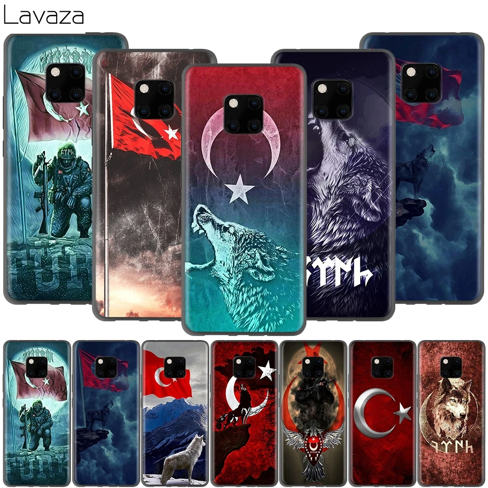 Чехол Lavaza с турецким флагом и волком для Huawei P30 P20 P10 P9 P8 Mate 20 10 Pro Lite P Smart 2017 |