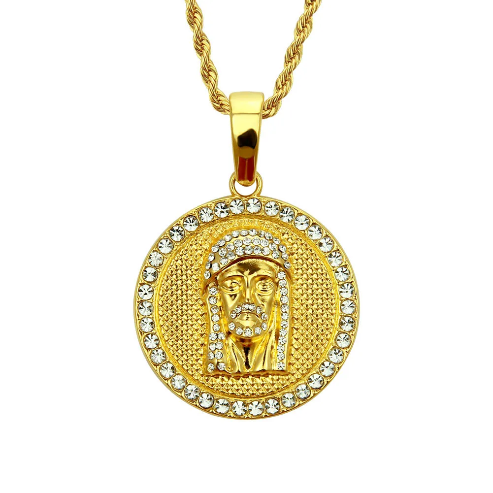 

Gold Big Jesus Penddant Necklace For Men/Women Chain Length Hip Hop Jewelry