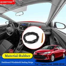 QCBXYYXH автомобильный Стайлинг резиновые анти-звуконепроницаемые не пропускающие шума пылезащитные приборной панели автомобиля Лобовое стекло уплотнительные полосы для Toyota Vios 2008