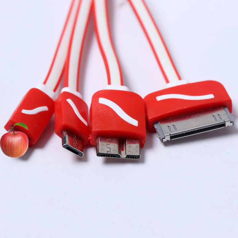 متعددة الوظائف Usb تمديد تلسكوبي واحد ل أربعة تهمة خط متعددة الأغراض الهاتف المحمول المعكرونة متعددة كابل الشاحن