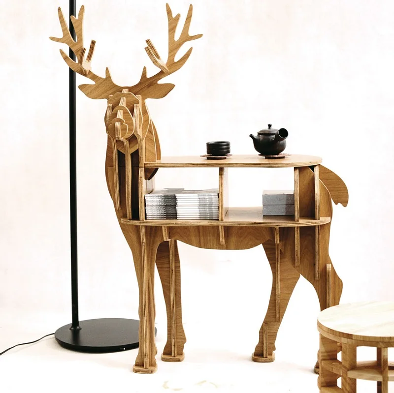Новинка! Высококачественная деревянная мебель для дома с изображением оленей, размер S! Самостроящаяся мебель-головоломка - Цвет: willow lookback deer
