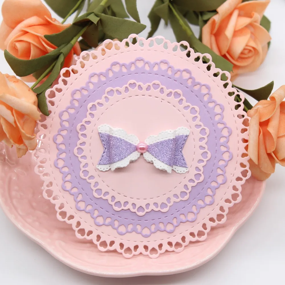 

ZFPARTY Heart Circle frame Metal Cutting Dies Stencils for DIY Scrapbooking/photo album Decorative DIY Paper Cards