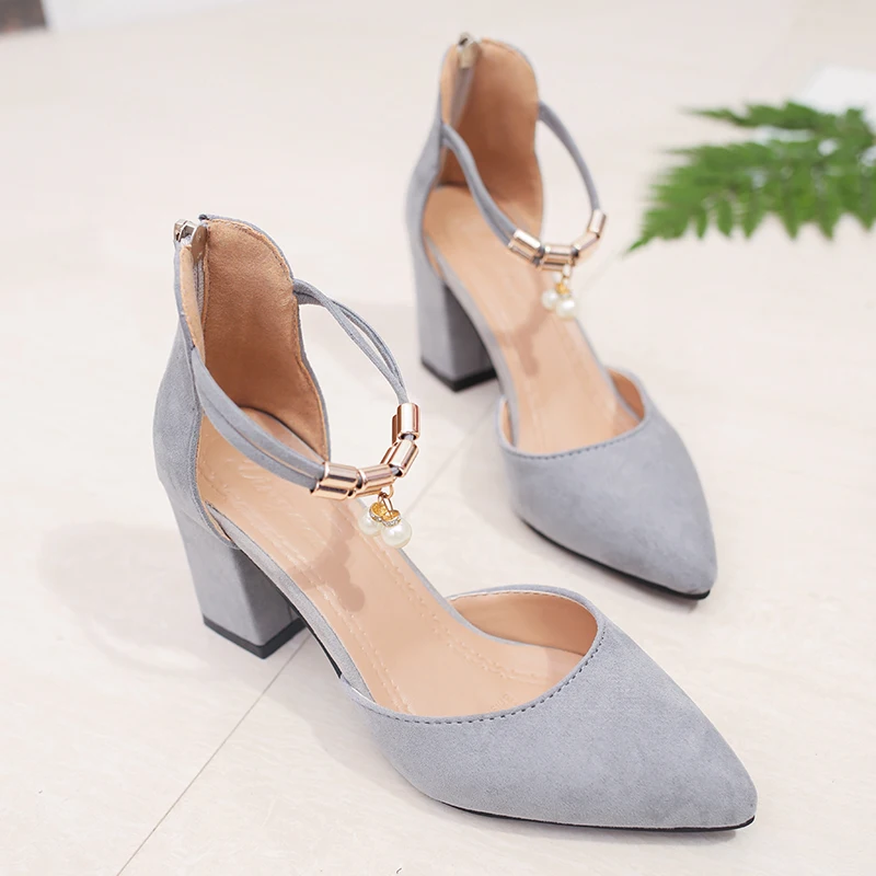 Shoes Woman Pointed Toe Pumps Dress High Heels Fanggen Boat Shoes Wedding Shoes 2019 Summer Leisure Boat Shoes