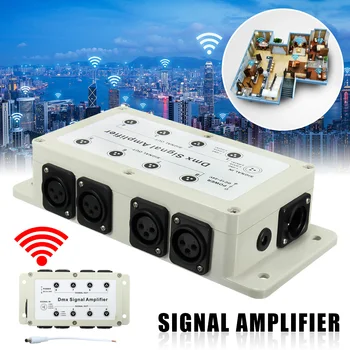 

DC12-24V 8 Channel Output DMX DMX512 LED Controller Signal Amplifier Splitter Distributor for Home Equipments
