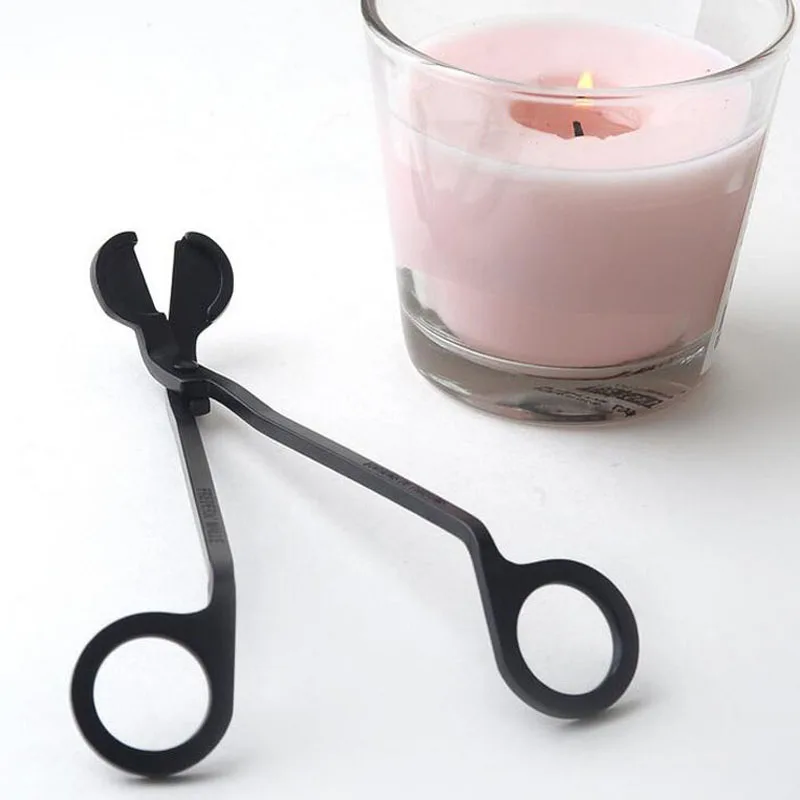 

50pcs/lot 17CM Stainless Steel Candle Wick Trimmer Oil Lamp Trim Scissor tijera tesoura Cutter Snuffer Tool Hook Clipper ZA3524