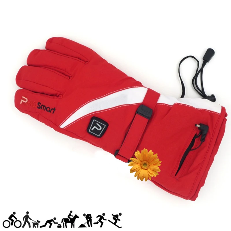 Новые брендовые лыжные перчатки 3,7 V перчатки с электроподогревом с 2200mA перезаряжаемые литиевые перчатки с подогревом на батарейках для зимней улицы