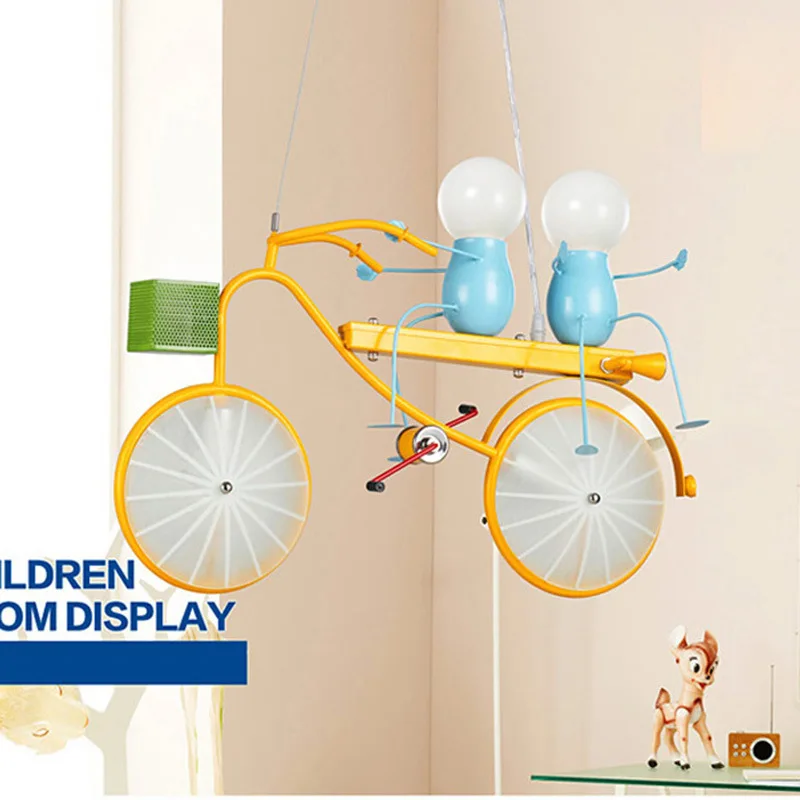 

Artpad Modern Iron Bicycle Led Pendant Light Children Room Decorative Loft Surface Mounted Home Entertainment Place