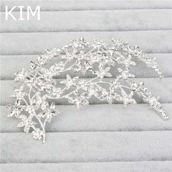 

2016 New Luxury Women Hair Accessoires rhinestone Bridal Beautiful Flower Wedding Hairpiece Wedding Hair Comb HGC-007