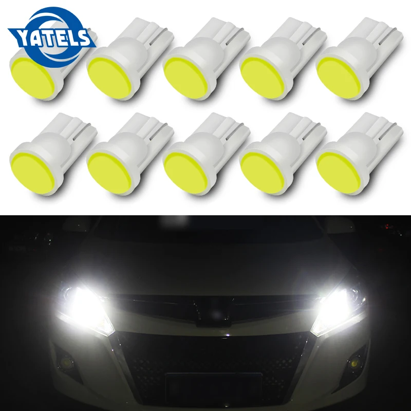20pcs T10 194 W5W LED Car Parking Light 501 WY5W 1 COB Wedge Interior Dome Lamp Auto Turn Side Bulbs License Plate bulbs 12V | Автомобили