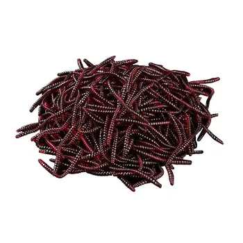 50pcs Smelly Earthworm Soft Lure 6cm 0.5g Red Worms Soft Bait Carp Fishing Lure Artificial Bait Soft Fishing Lure 50pcs lot 2cm lures soft bait 9 colors fishing lure soft fishing baits silicone bait worms fishing lure with hot lc004