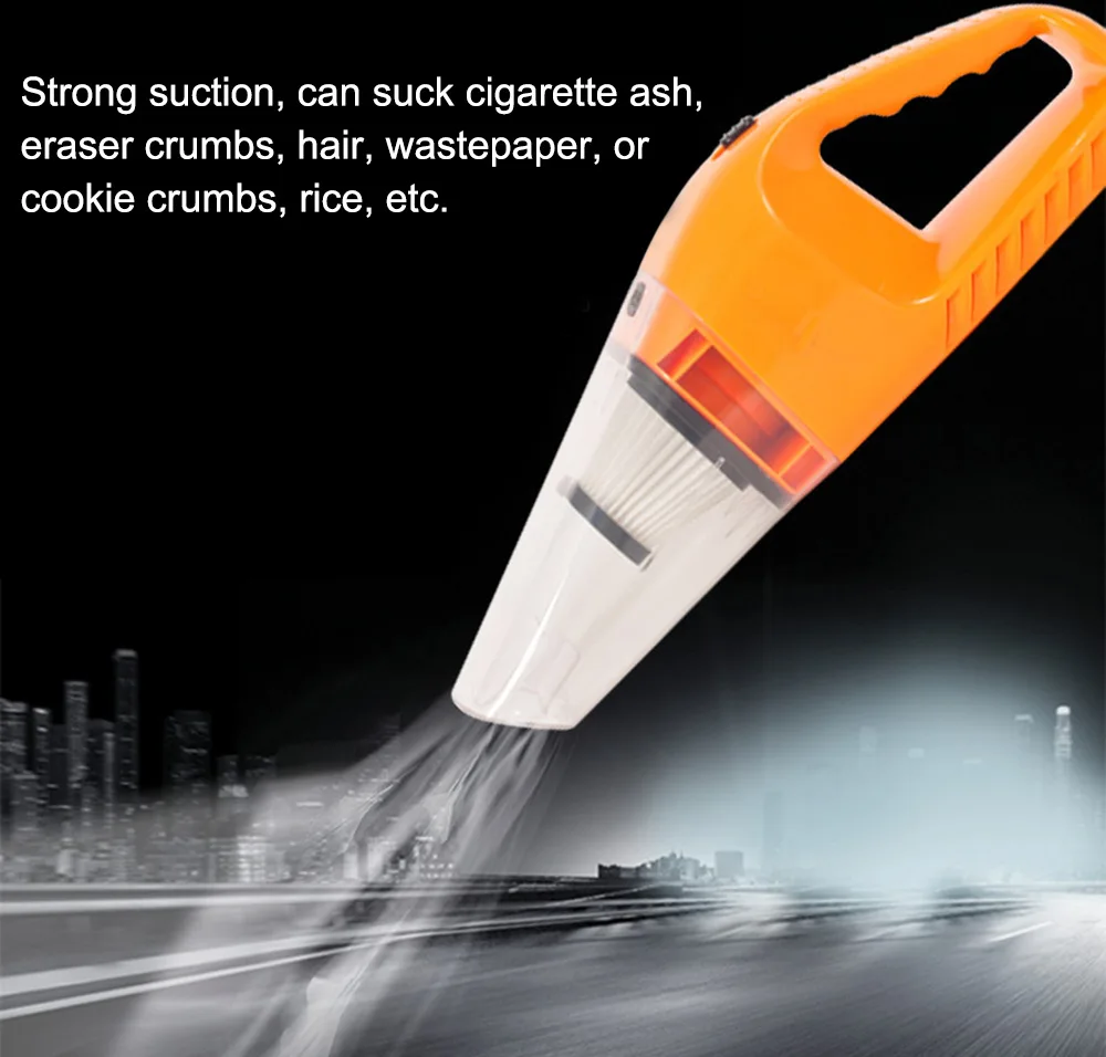 Portable High Power 120W Car Vacuum Cleaner Wet Dry Aspirador Dual-use Super Suction