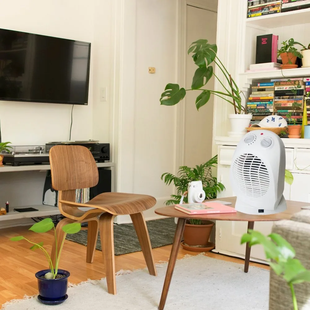

2kw Oscillating Portable Fan Heater Upright Home Cold Blow Adjustable Thermostat drophipping