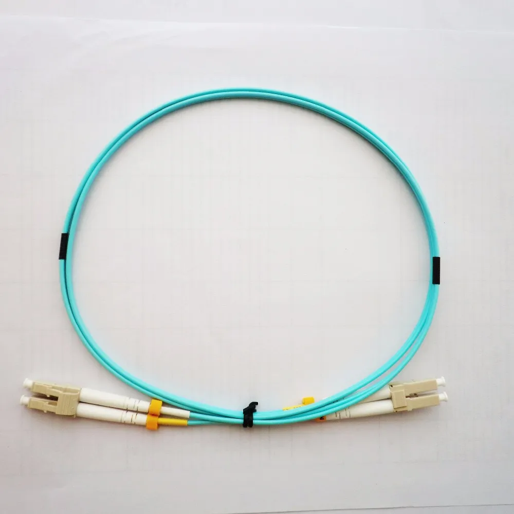

5 Pieces 2.0 Meter LC UPC TO LC UPC 10Gbps OM3 MM 50/125 Multi Mode Optical Fiber Patch Cord 2.0mm Duplex
