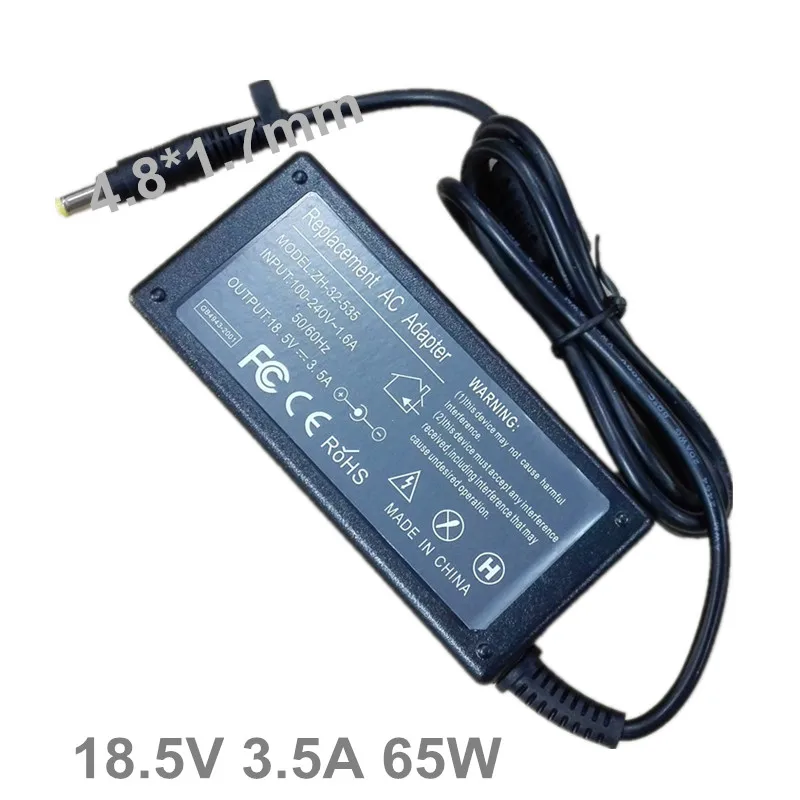 18.5V 3.5A 65W Laptop Power Supply Notebook AC Adapter For