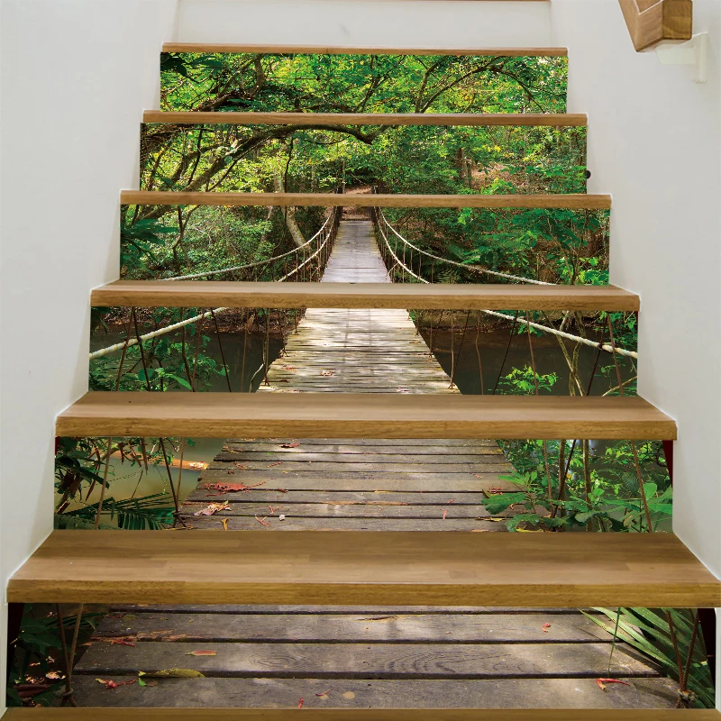 

Bridge 6pcs/set Arabic Style Tile Stairs Stickers Corridor Stairs Stairs Decorated Floor Paste PVC Waterproof Wall Stickers AP25