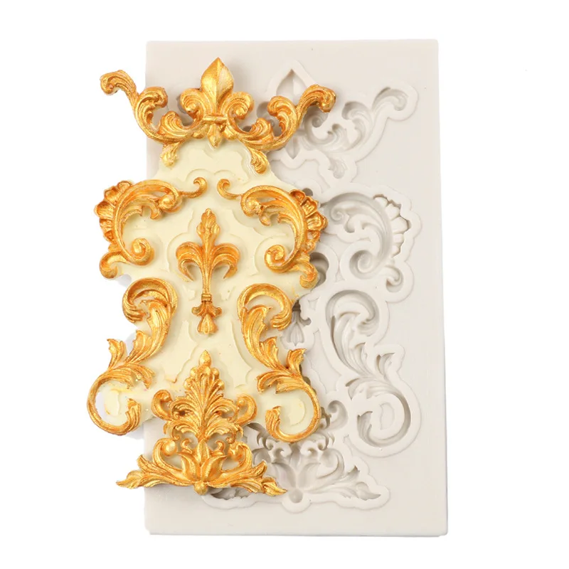 

European Style Emboss Silicone Cake Mold Ice Cube Tray Chocolate Cookie Fondant Cupcake Mould Non-stick Baking Bakeware
