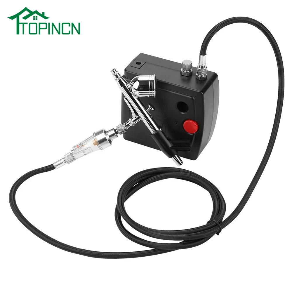 

0.2mm Dual Action Airbrush Kit Black Pump Spray Air Brush Gun Set G-130A