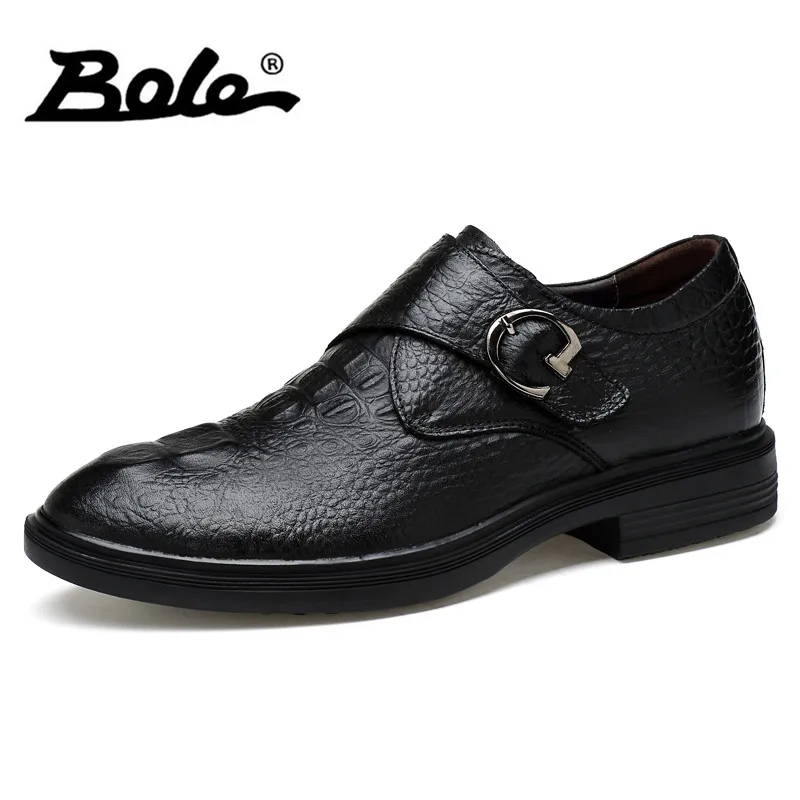 marron Véritable Chaussures Croissante Slip black 35 Hommes Robe Hauteur Bole Casual brown Mode Toe Cuir Point Sur Taille Grande Noir 48 En uwZiPTOklX