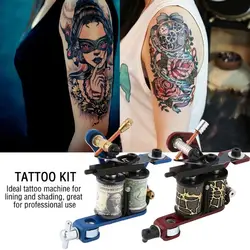 Татуировки Полный комплект Начинающий татуировки 2 Pro машины чернила Питание иглы Захваты Советы Tatto тела Красота аксессуары базовый набор