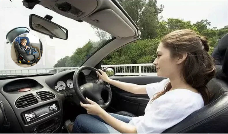 AIGRY авто Безопасность детей малышей зеркало мать заднее зеркало для обзора заднего сиденья 360 градусов Регулируемая заднего вида ребенка с видом на внутреннюю монитор
