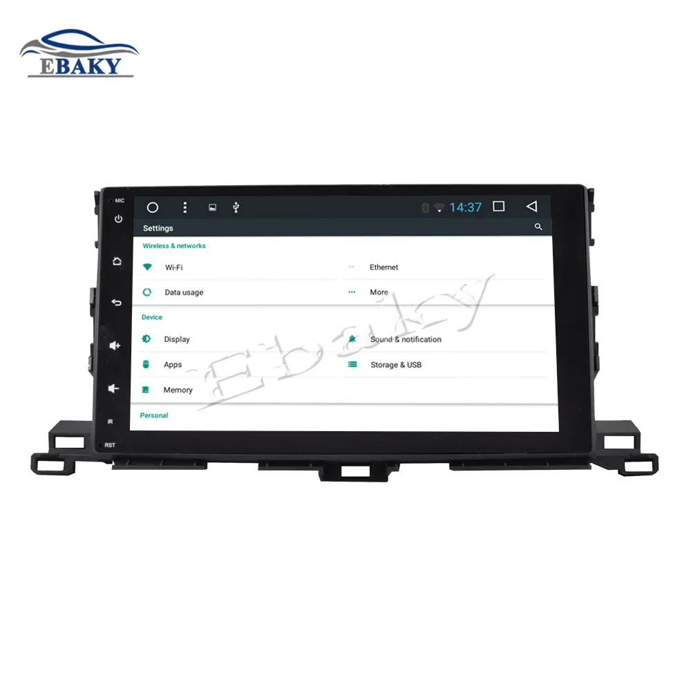 Top NaviTopia 10.1inch 1GB/2GB RAM Quad Core/Octa Core Android 7.1/8.1 Car DVD Radio for Toyota Highlander 2015 with GPS/maps 21