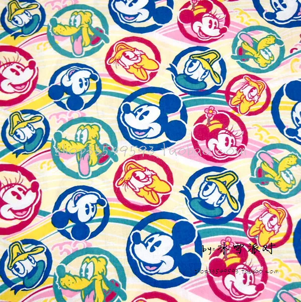 140*100 см Милая мультяшная Микки Минни хлопковая ткань для шитья жир четверть Лоскутная Ткань Тильда кукла