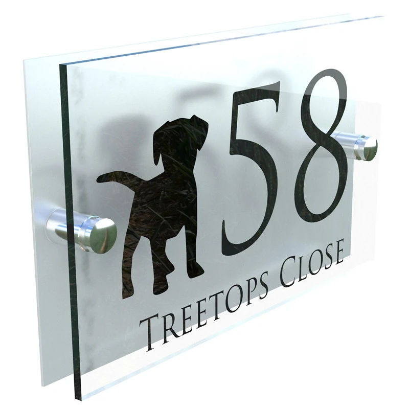 Contemporary House Sign Plaque Door Numbers 1-999 Personalised Name Plate 