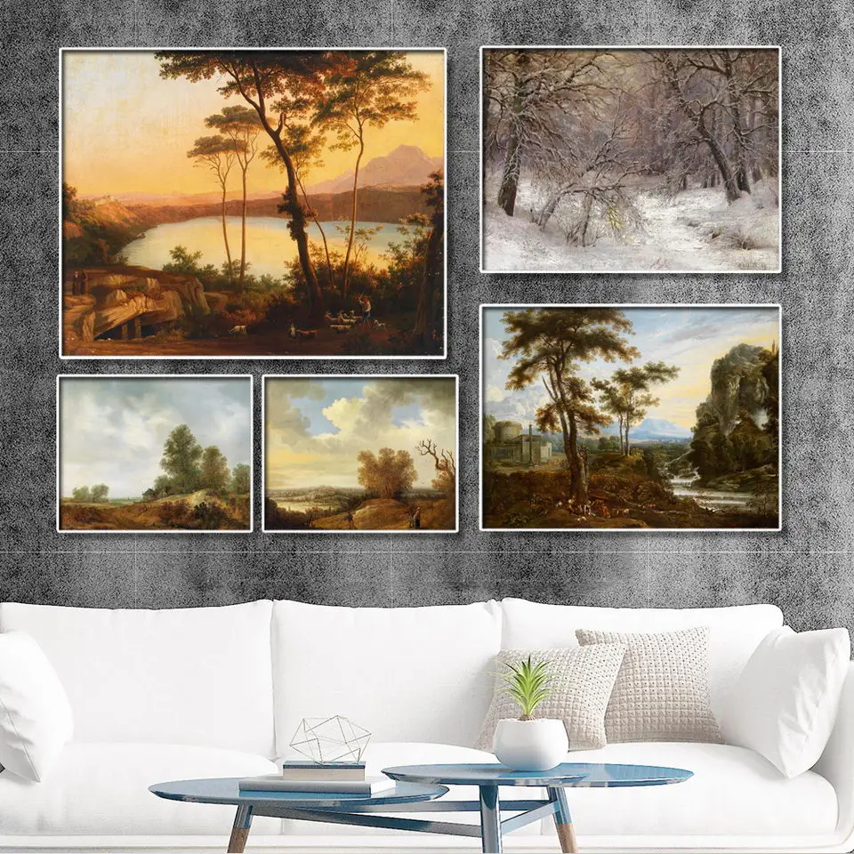 

Home Decoration Print Canvas Picture Wall Art Painting Oil Unframed Drawings forest tree landscape oil painting Woods