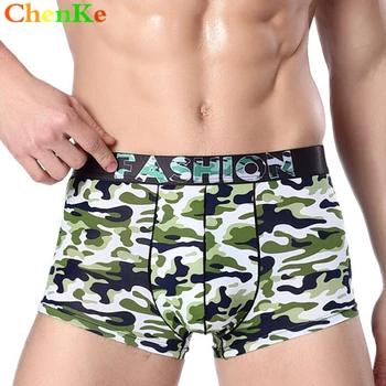 

ChenKe Hot Sale Knitting Men's Ice Silk Breathable Boxers Printed Flat Underwear Fashion Sexy Men's Boxer Shorts Male Underpant