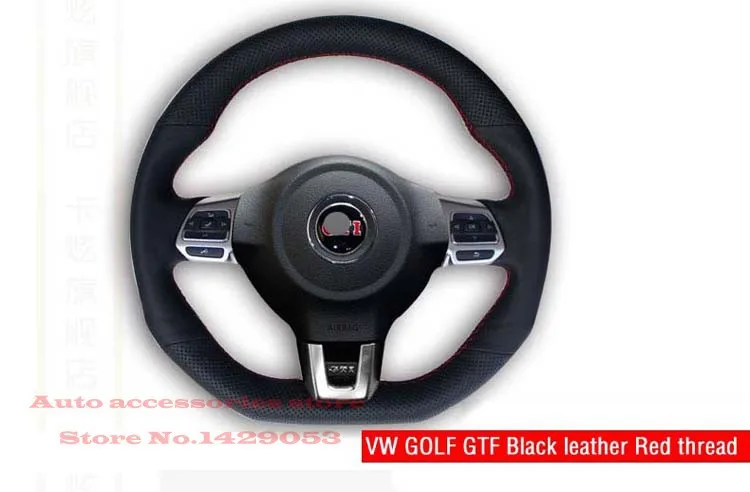 Чехол для Volkswagen Golf GTI Scirocco Sagitar чехлы на руль специально Чехлы из натуральной кожи DIY чехлы