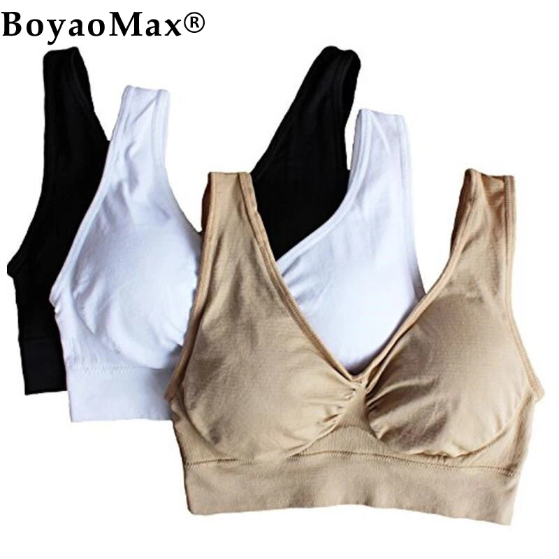 

3pcs/set Genie Bra comfort bra Removable Pads Double Layer Ahh bras Body Shaper Push Up Leisure sleep yoga bra free shipping