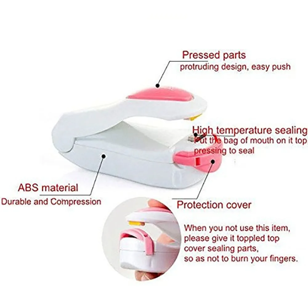 Мини-зажимы для сумок портативная электрическая машина для уплотнения тепла импульсный герметизирующее уплотнение пластиковый пакет для дома бытовые инструменты