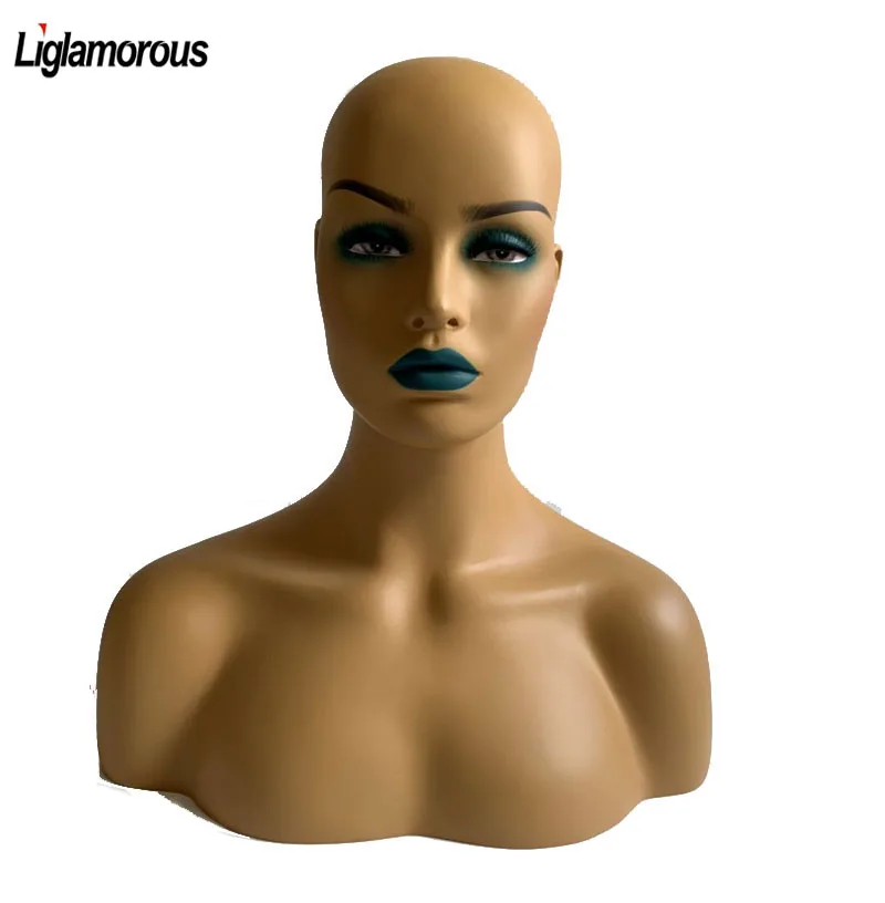 New 1PC Luxury Female Realistic Mannequin Head Fiberglass Jewelry And