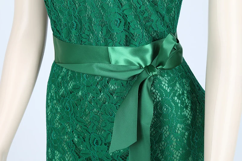 Kostlich Summer Women Long Dress 2017 UK Green Elegant Prom Fashion Casual Ladies Maxi Clothes Evening Party O-Neck Lace Dresses (79)