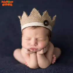 Новорожденных Подставки для фотографий корона для волос фотографии аксессуары Шапки шапки для От 0 до 2 лет