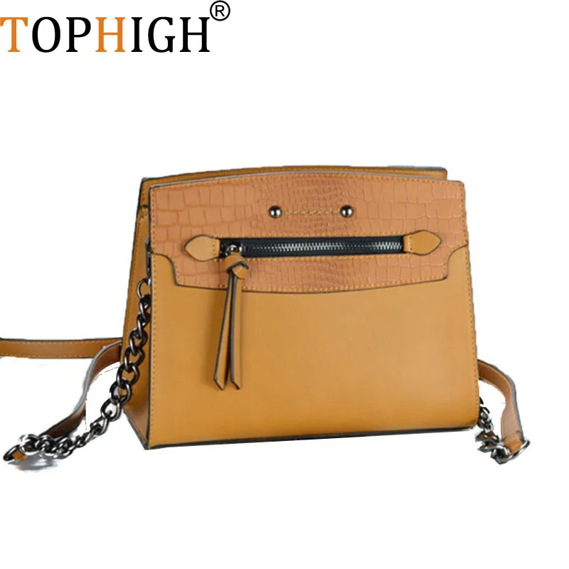 

TOPHIGH Fashion Crocodile Pattern Designer Handbags Luxury Shoulder Crossbody Bags For Women Pendant Simple Casual Bag H56