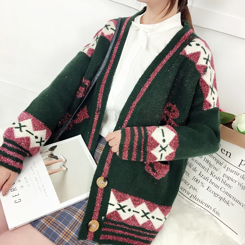 Jumper 2019 Autumn New Pattern Korean Sweater Woman Easy Pocket Embroidered Cardigan Knitting Unlined Upper Garment |