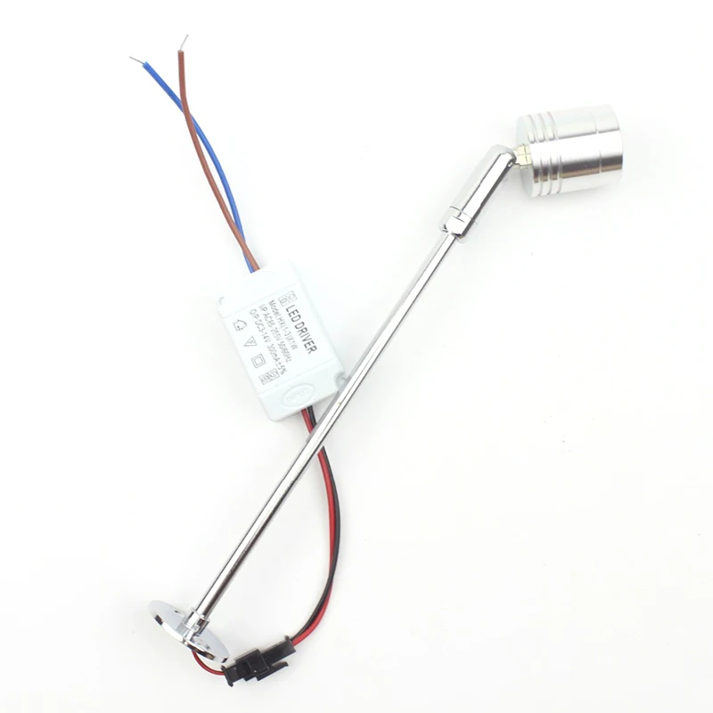 

AC110V 220V 4PCS/lot 2W warm white natual white 4500-5000K LED Pole Light Fixture Boutique Cabinet Table Picture Spot Post Lamp