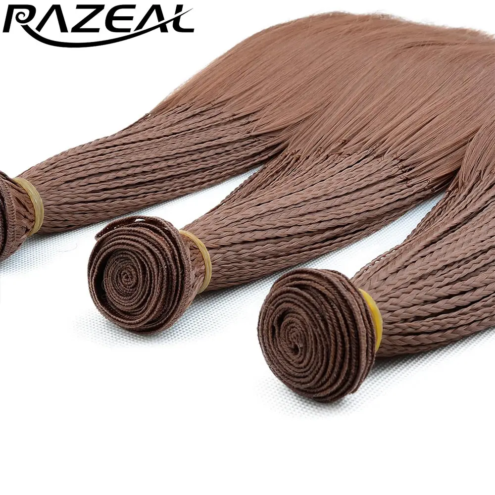 Razeal черный блондинка синтетический плетение волос Ombre косу расширения 14 дюймов 280 корни/пакет вязанная косами Синтетические волосы ткань