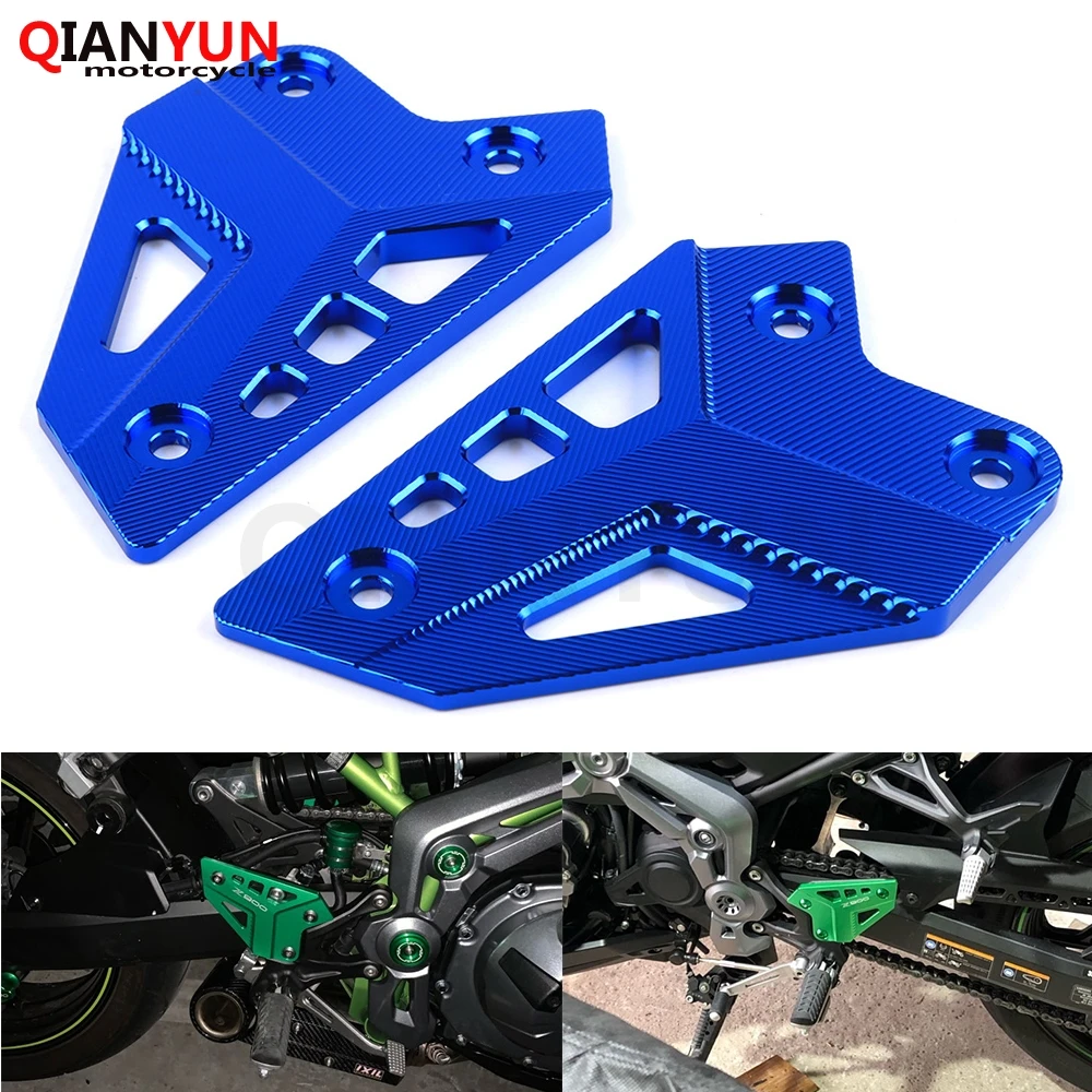

Green Color For Kawasaki Z900 2017 Foot Peg Heel Protection Protective Film Mount Heel Guard Protector Motorcycle Accessories