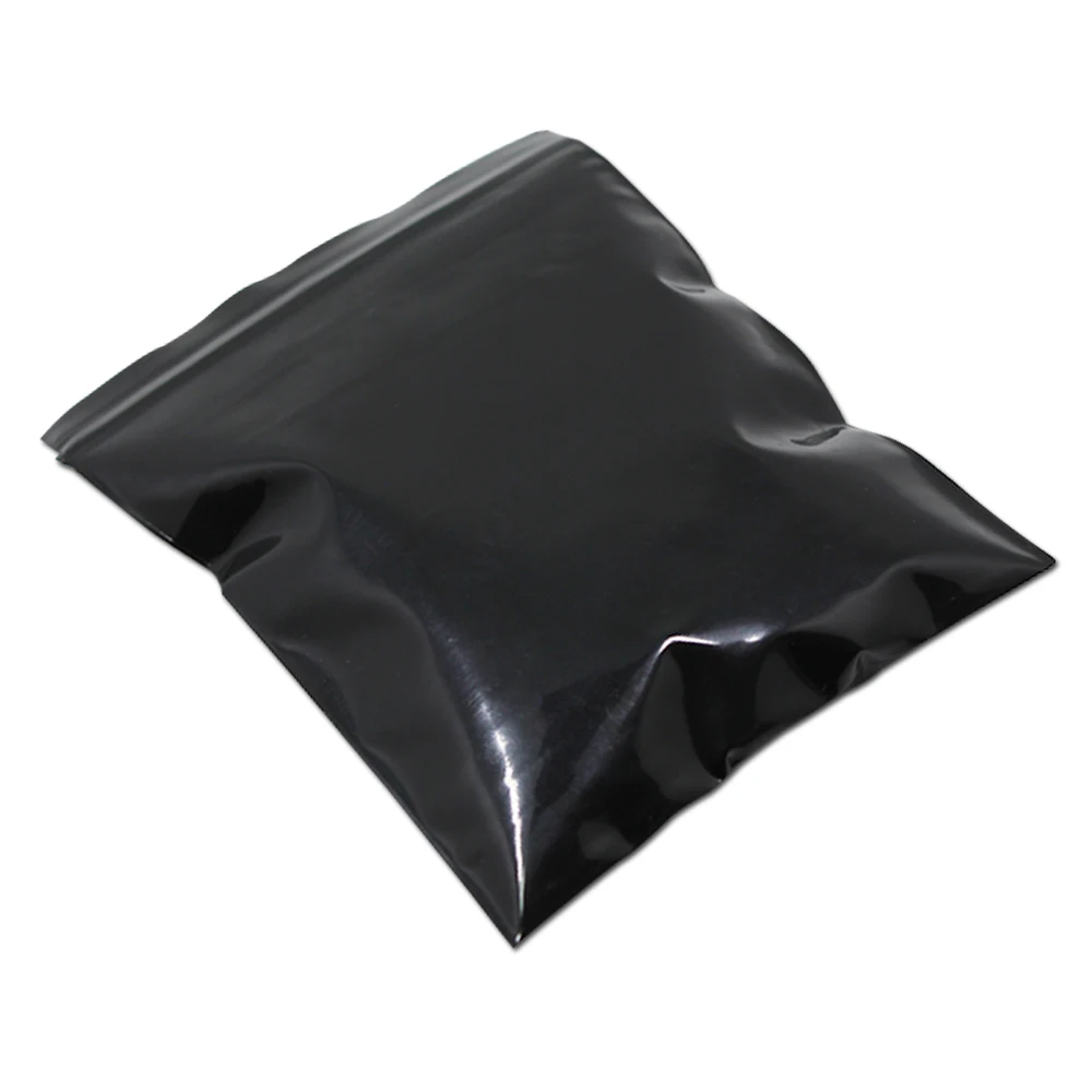 200Pcs Lot Small Sizes Black Plastic Bags Resealable Zipper Bags Sundry Crafts Storage Bags Home Mini 