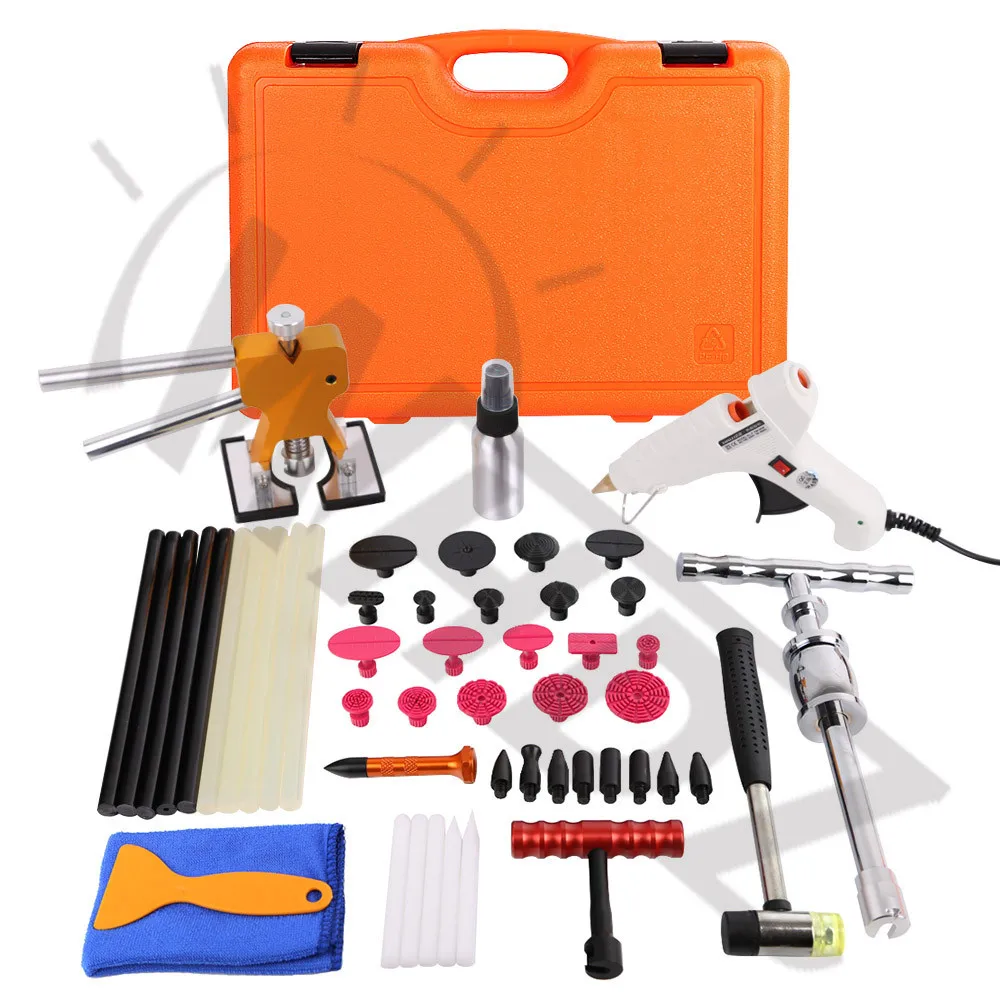 High Quality Car Paintless Dent Repair Tool Set Dent Puller Tabs Glue Gun Slide Hammer PDR Tools in Box (2)