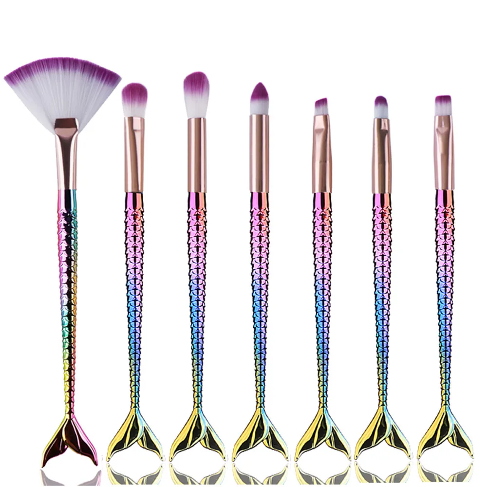 

New Arrival 7Pc/Sets 2018 Fashion Foundation Eyeshadow Contour Concealer Eye Lip Beauty Makeup Brushes Tool Kit New