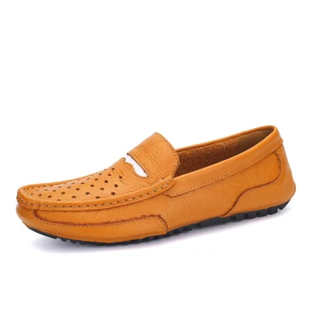 

Summer Men Shoes Casual Moccaisns Men Loafers Slip On Blue Yellow